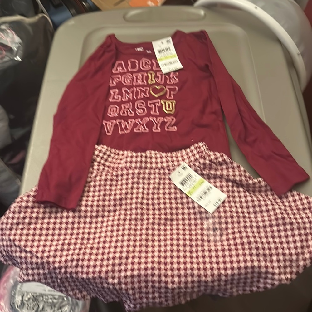 Girls matching skirt and shirt
